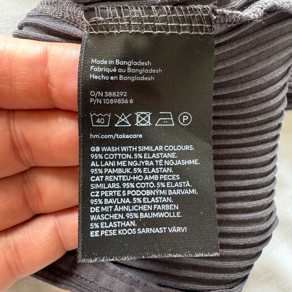 Divided H&M Long Sleeve Ribbed Bodycon Maxi Dress Gray Small - Stretch Evening - Picture 7 of 11